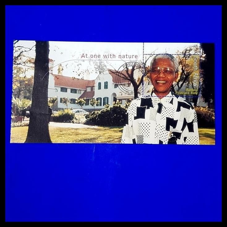 

TERBARU PRANGKO TOKOH NELSON MANDELA ~ AT ONE WITH NATURE. SS AIRMAIL