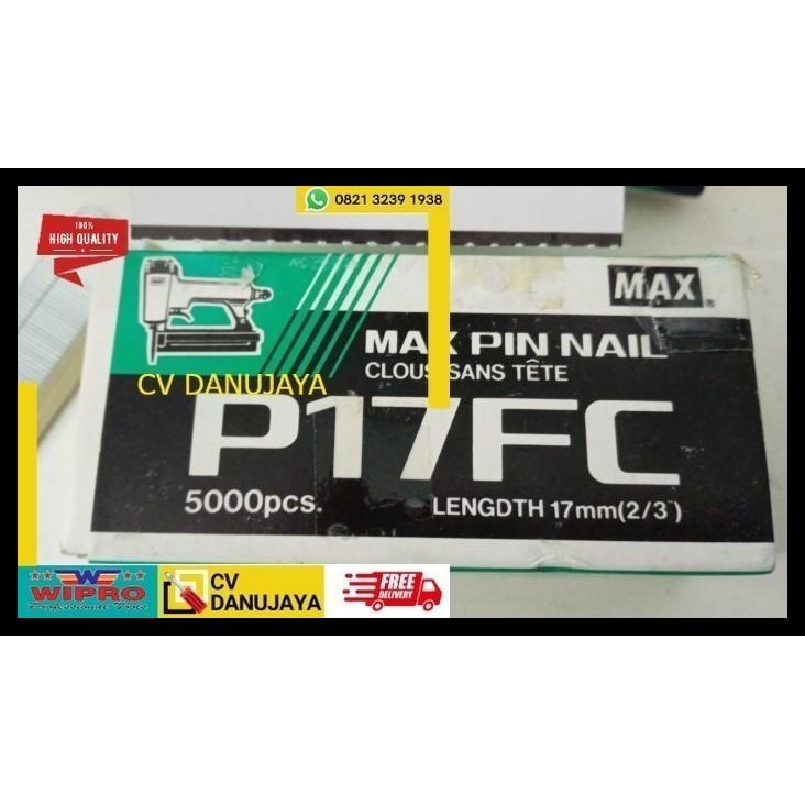 

BEST DEAL MAX PIN NAILS P17FC, PAKU STAPLES TANPA KEPALA PANJANG 17MM !!!