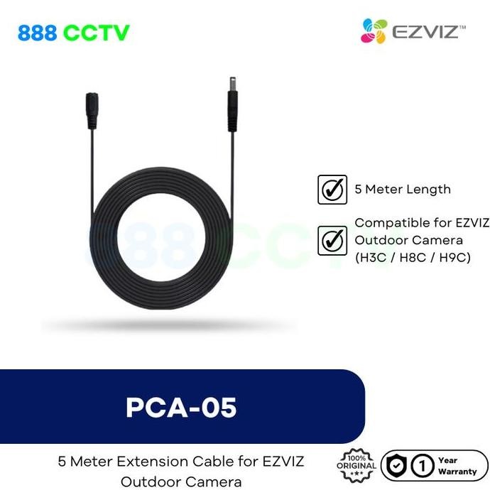 Ezviz Pca-05 Extension Cable For Ezviz Outdoor Camera - 5 Meter