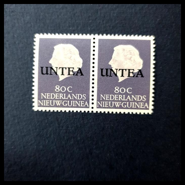 

TERMURAH PRANGKO INDONESIA 1962. RATU WILHELMINA 80 SEN, PAIR. C.T. UNTEA !!!!