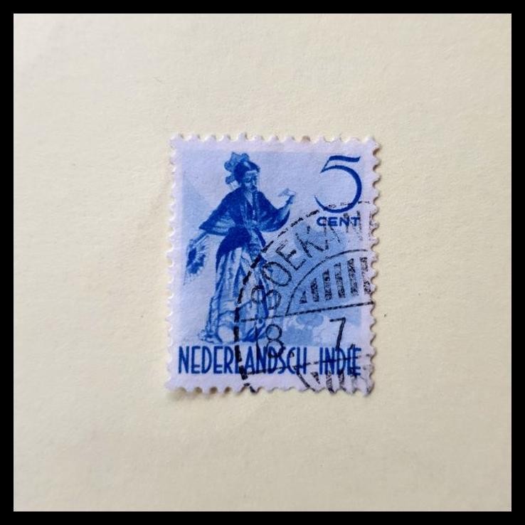 

DISKON PRANGKO NED INDIE 1945. DANCER 5 CENT. CAP POS, SOEKANEGARA !