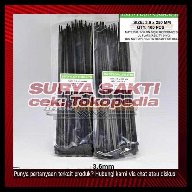 

HOT DEAL KABEL TIES TSS (3.6 X 250MM) HITAM !!!!!!
