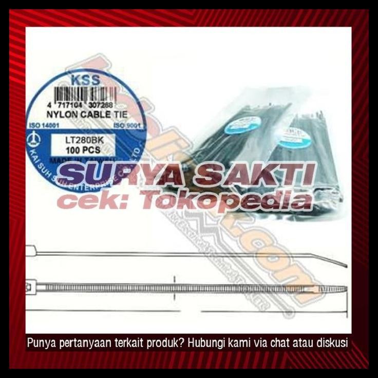 

HOT DEAL KABEL TIES KSS LT280BK (280 X 4.8MM) HITAM !!
