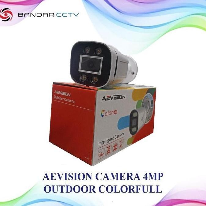 Aevision Ip Camera Outdoor Cctv Colorfull + Audio 4Mp