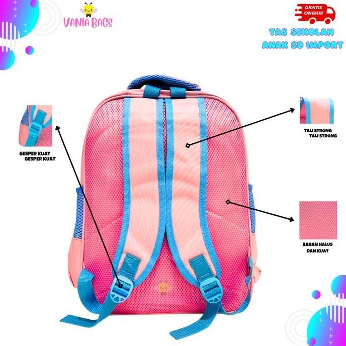 

Miliki Tas Sekolah Anak Sd Perempuan Gambar Kuromy Timbul 3D Waterproof