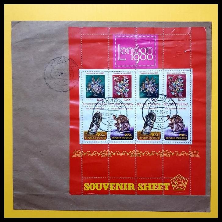 

GRATIS ONGKIR PRANGKO INDONESIA. STP PAMERAN FILATELI LONDON 1980. KAT. 750K. LANGKA !!!!!!