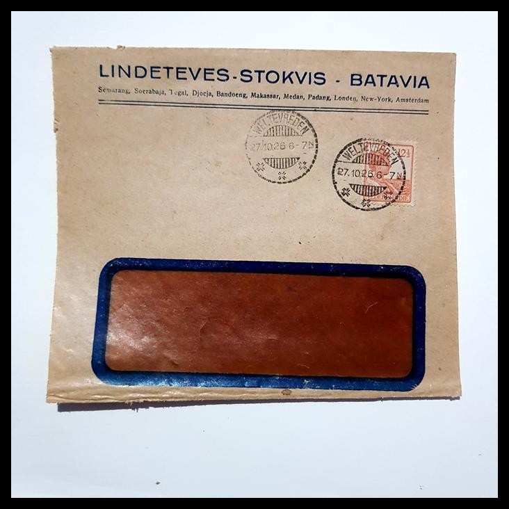 

TERBARU PRANGKO NED INDIE WILHELMINA 12C SAMPUL LINDETEVES -STOKVIS-BATAVIA