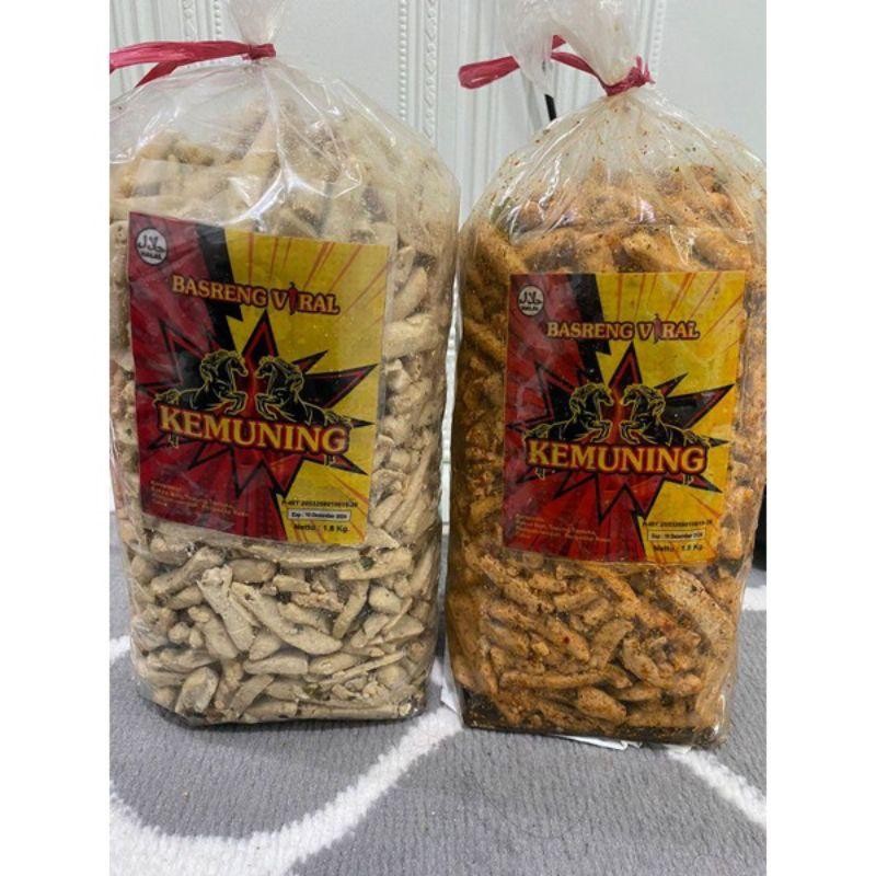 

( 1 Ball Isi 1.8 Kg) Basreng Kemuning Pedas Daun Jeruk Ball Isi 1.8 Kg/ Basreng Viral Enak