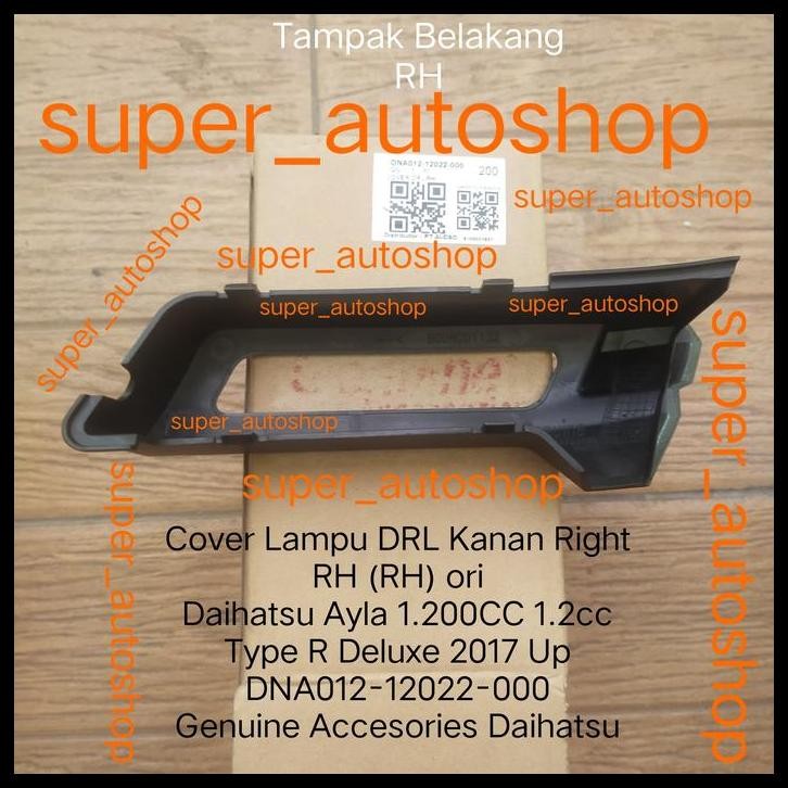 DISKON COVER LAMPU DRL DAIHATSU AYLA 1.2CC R DELUXE 2017 UP RH+LH ORI 1SET 2 