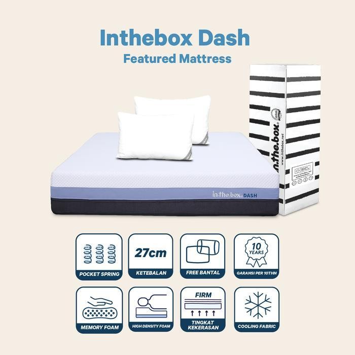 Kasur Dingin Spring Bed Orthopedic In The Box Dash - Free Bantal
