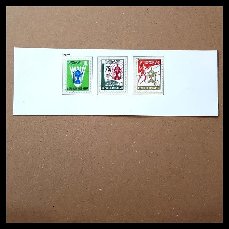 

GRATIS ONGKIR PRANGKO INDONESIA THOMAS CUP JAKARTA 1973. SET (3V). USED !!!!