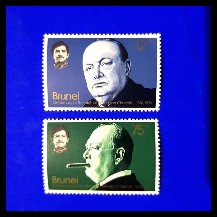 

GRATIS ONGKIR PERANGKO BRUNEI. 1974. CENTENARY OF THE BIRTH OF SIR WINSTON CHURCHILL !!!!!!