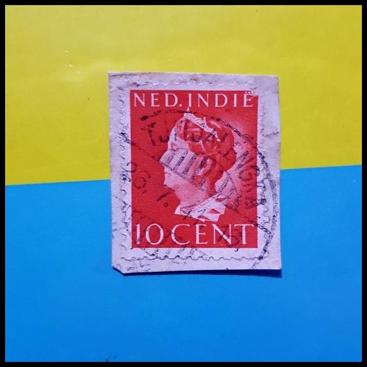 

DISKON PRANGKO NED INDIE KONIJNENBERG/WILHELMINA 10C. TJITJALENGKA 23.7.41 !!!!!