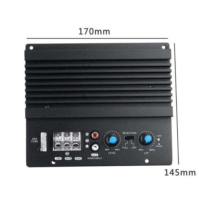 Kit Power Ampli Mobil Bass Subwoofer 600W Mono 12Vdc