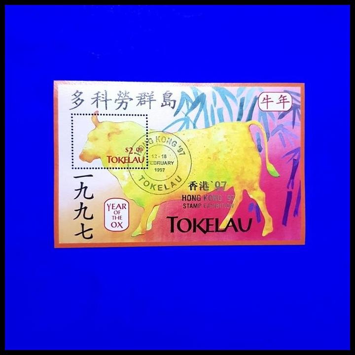 

DISKON PRANGKO SS YEAR OF THE OX C.T. GOLD HONG KONG '97 STAMP EXHIBITION !!!