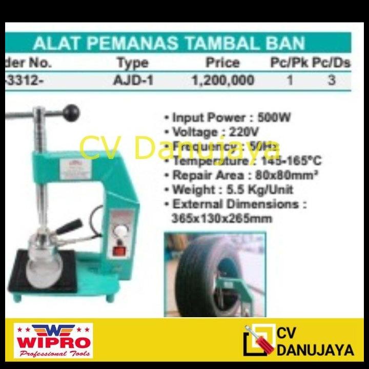 DISKON ALAT PEMANAS TAMBAL BAN LISTRIK WIPRO 