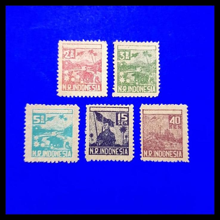 

HOT DEAL PRANGKO REVOLUSI SUMATRA 1947. S22-S26.TANPA FONDS KEMERDEKAAN. SET 5 KEPING PRANGKO. HARGA KATALOG RP 230.000,- DITAWARKAN DENGAN HARGA ISTIMEWA