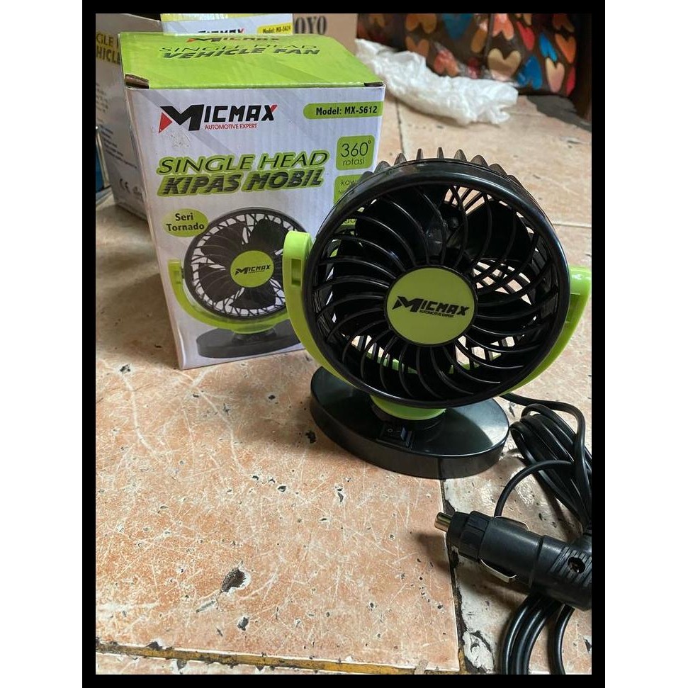 DISKON KIPAS ANGIN MOBIL/TRUCK TRUK 12V 12 VOLT SINGLE HEAD SWITCH ON OFF ANGIN SUPER KENCANG
