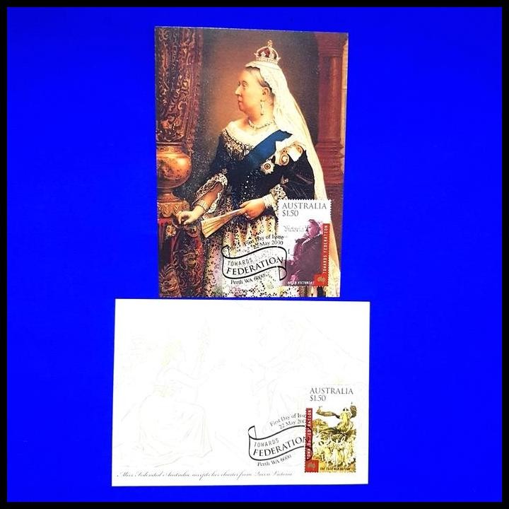 

TERBARU PERANGKO/PRANGKO 2 KARTUPOS AUSTRALIA. QUEEN VICTORIA !