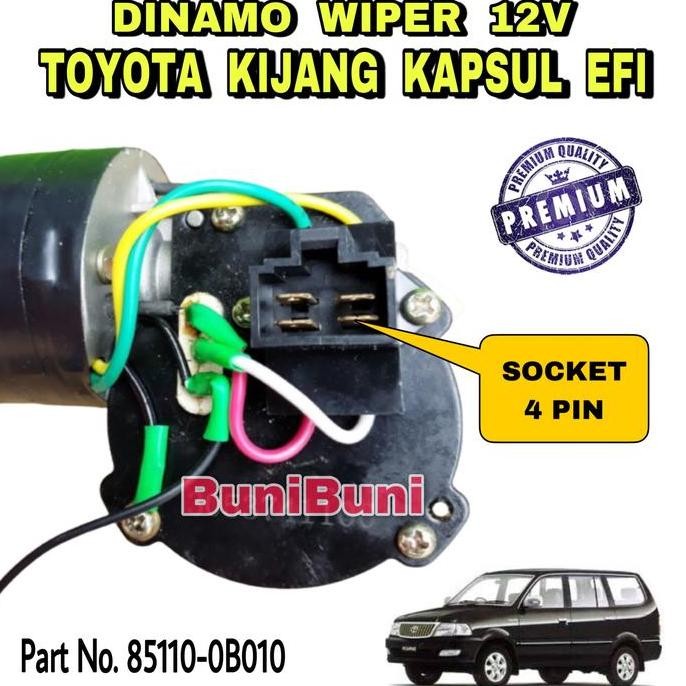 Dinamo Motor Wiper Depan Mobil Kijang Super / Grand 5K & Kapsul 7K Efi