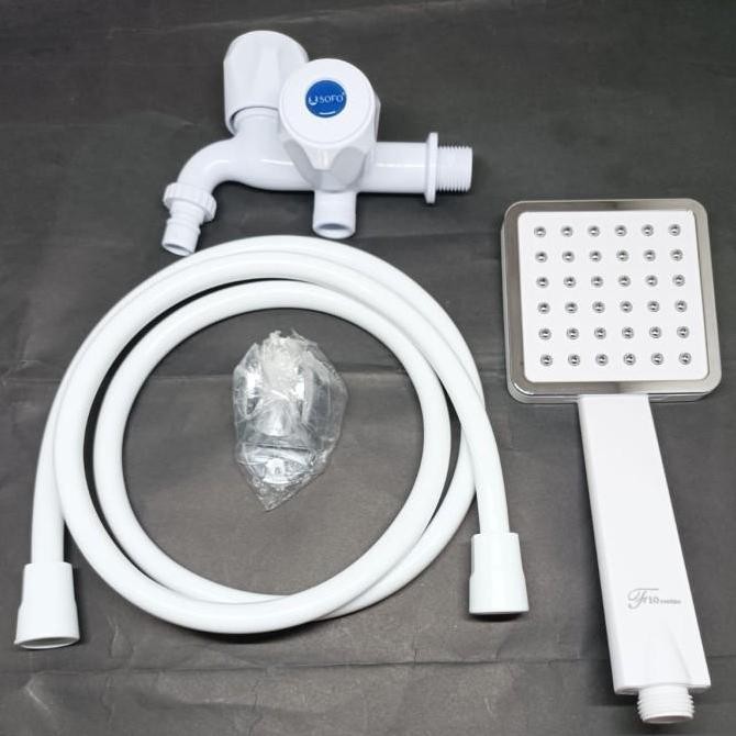 Shower Mandi Pvc Set Kran Cabang/Hand Shower Mandi Set Kran Double