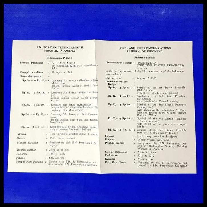 

GRATIS ONGKIR PRANGKO INDONESIA 1965. SHP PANCASILA 20 TAHUN KEMERDEKAAN RI