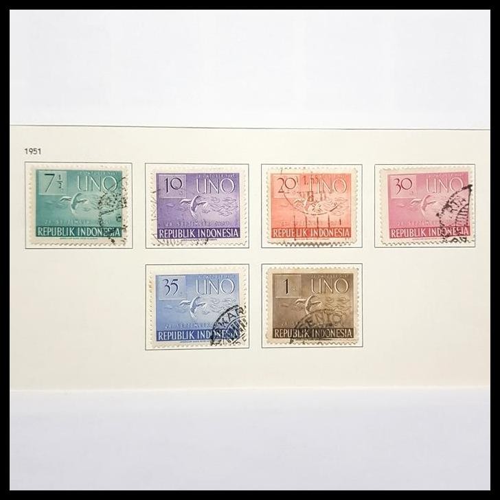

TERBARU PRANGKO INDONESIA. 1951. HUT UNO KE 6 . SET LENGKAP. KONDISI USED !!