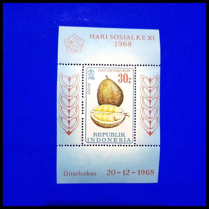 

GRATIS ONGKIR PRANGKO INDONESIA. 1968. SS13. BUAH DURIAN~DURIO ZIBETHINUS MURR. LUX !!!!!!