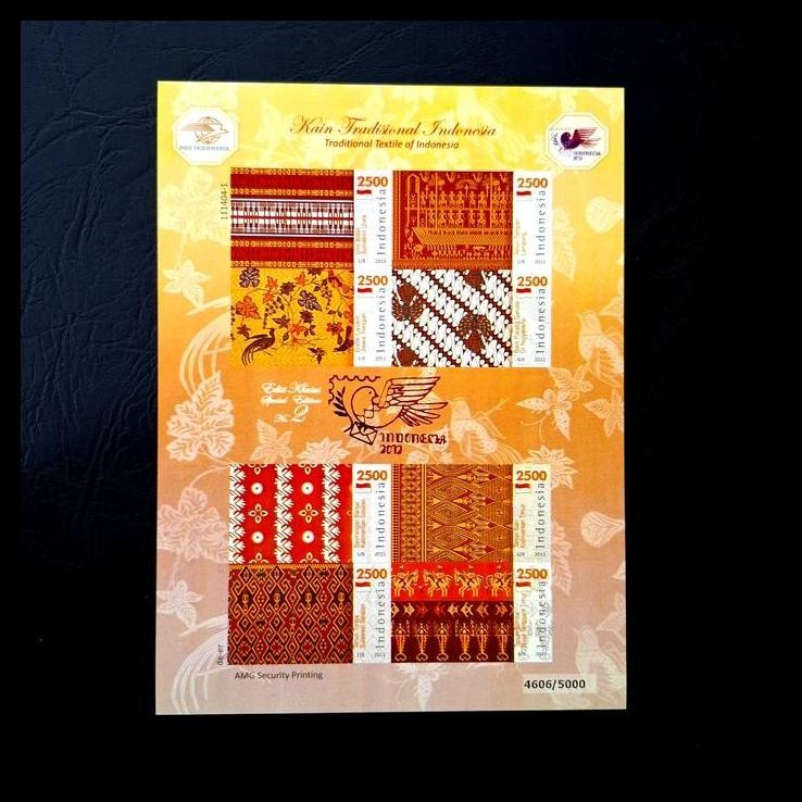 TERBARU PRANGKO INDONESIA. KAIN TRADISIONAL EDISI KHUSUS NO. 2 INDONESIA 2012 