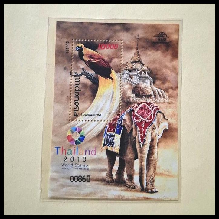 

TERBARU PRANGKO INDONESIA 2013. BURUNG CEDRA*ASIH DAN LATAR BELAKANG GAMBAR GAJAH DAN ISTANA SOUVENIR SHEET PAMERAN THAILAND 2013. WORLD STAMP THE MAGNIFICENT HERITAGE