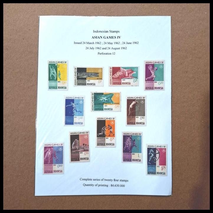 

HOT DEAL PRANGKO INDONESIA 1962. SERI ASEAN GAMES KE IV DI JAKARTA. SET LENGKAP 24 PRANGKO. HARGA KATALOG 200K !!!!