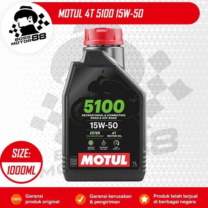 Motul 4T 5100 1L Oli Mesin Motor 4 Tak Original Gear Kopling Motorcycle