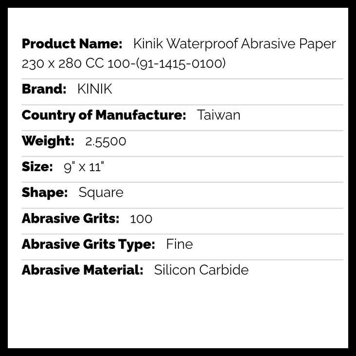 

TERMURAH WATERPROOF ABRASIVE PAPER 230 X 280 CC 100-(91-1415-0100) KINIK !
