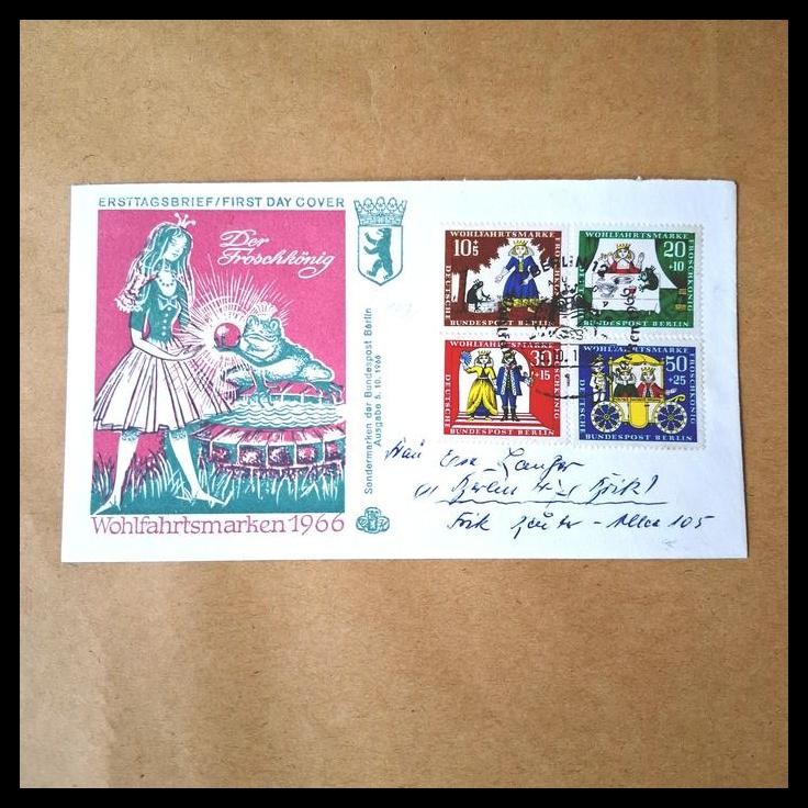 

DISKON PRANGKO TEMA CHRISTMAS/NATAL 1966. FDC JERMAN SONDERMARKEN DER BUNDESPOST BERLIN, AUSGABE 5.10.1966 !!!