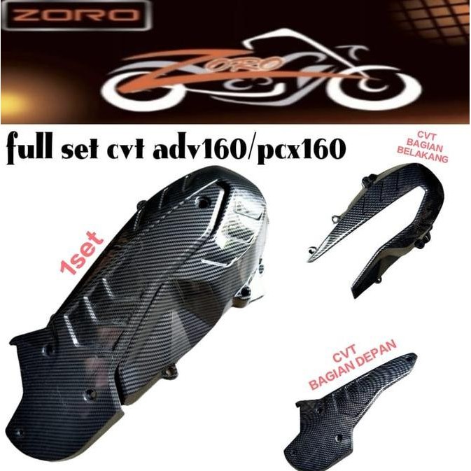 Cover Tutup Cvt Depan Belakang Pcx 160 Adv 160 Carbon Zoro