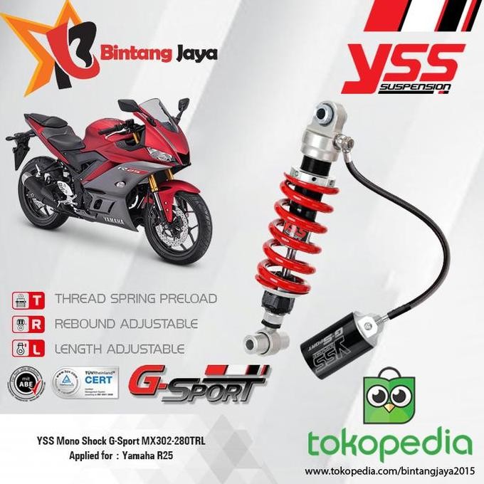 YSS Mono Shock G-Sport MX302-280TRL R25