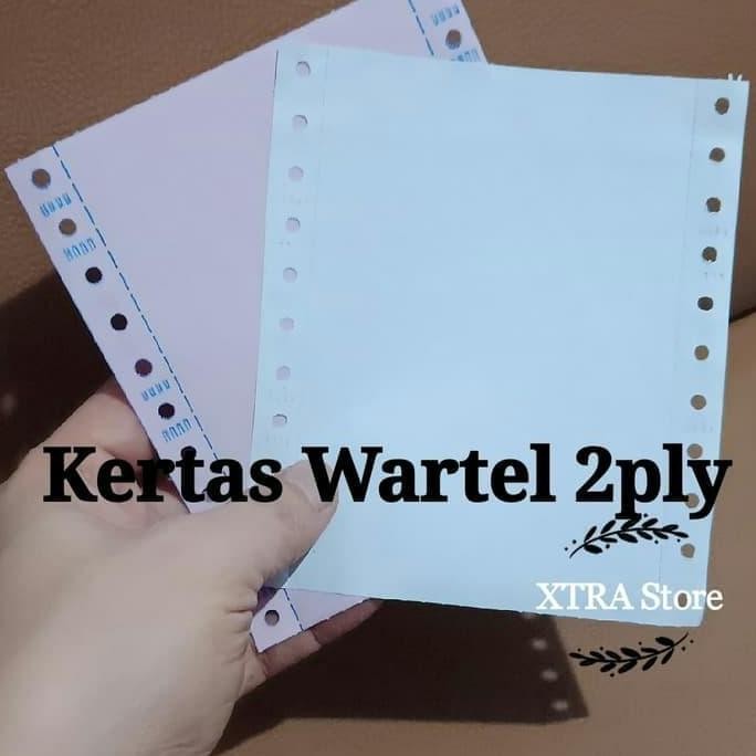 

PROMO! Kertas wartel 2ply 9.5x11/4 double pin hole continuous form isi1000set