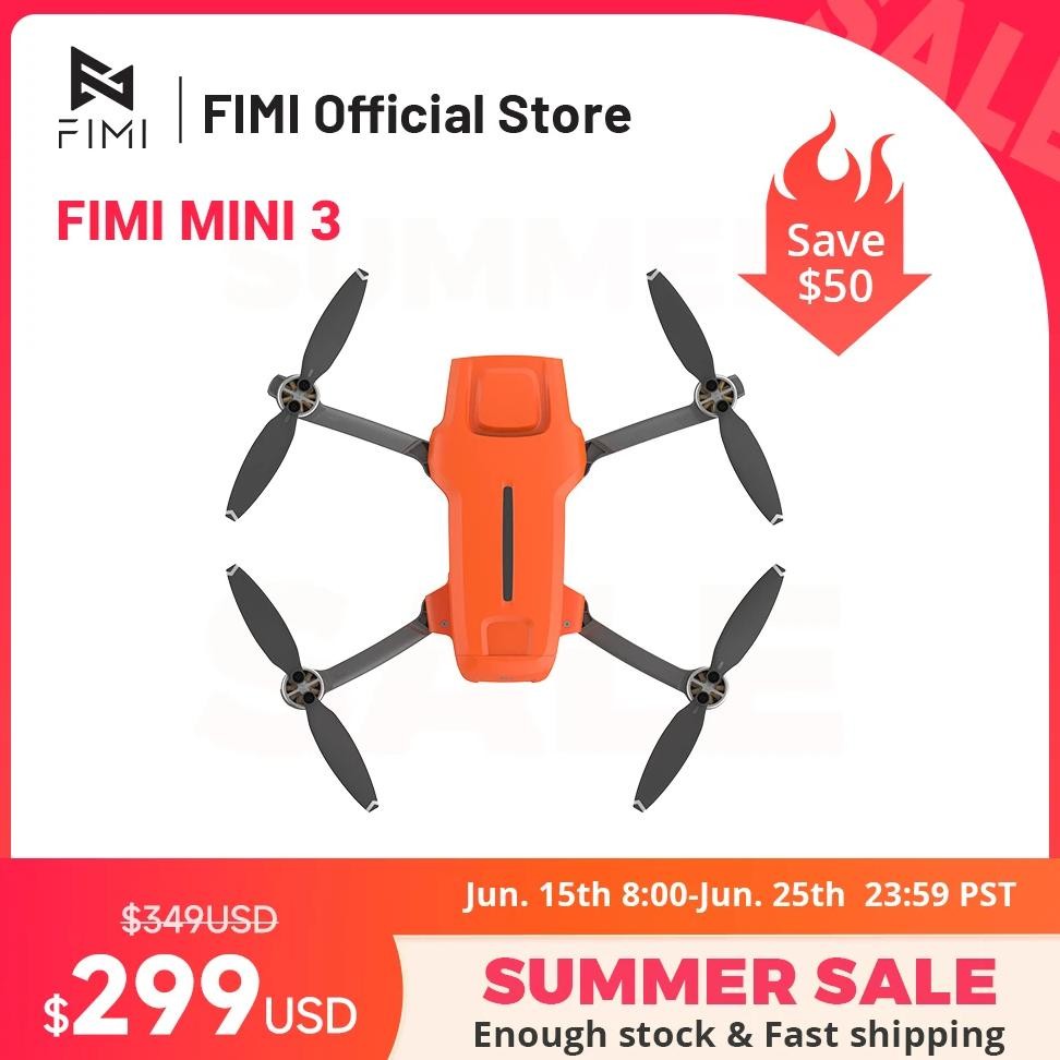 FIMI MINI 3 new drone 4K 60fps 9km range 3-axis Gimbal 249g Ultralight AI Super Night Video design s