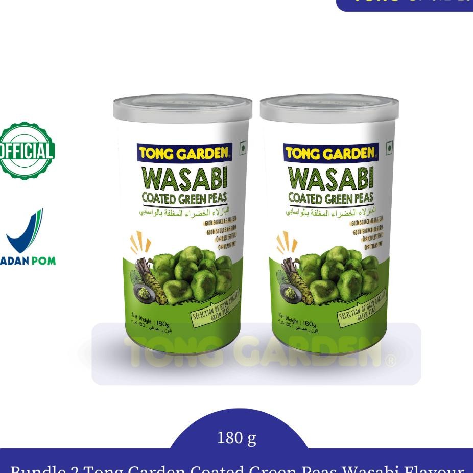 

Bundle 2 Tong Garden Can 180G Wasabi Coated Green Peas