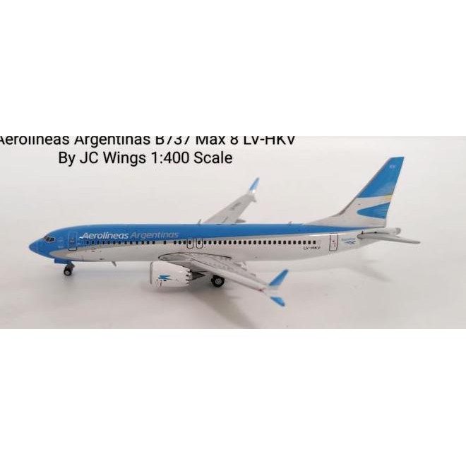 Aerolineas Argentinas B737 Max 8 Lv-Hkv  By Jc Wings 1:400 Scale