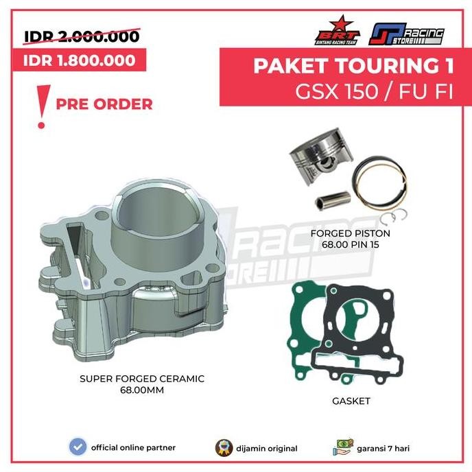 BRT Paket Touring 1 GSX 150-FU FI Bore UP Block Ceramic - Piston 68 MM