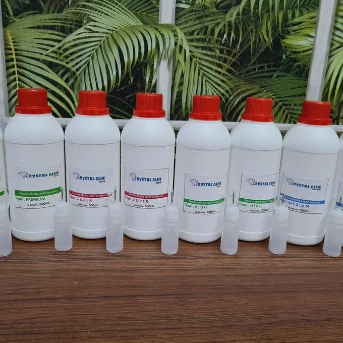 

Lem Akrilik Crystal Glue 500ml - Lem Mika Transparan untuk Acrylic Sheet