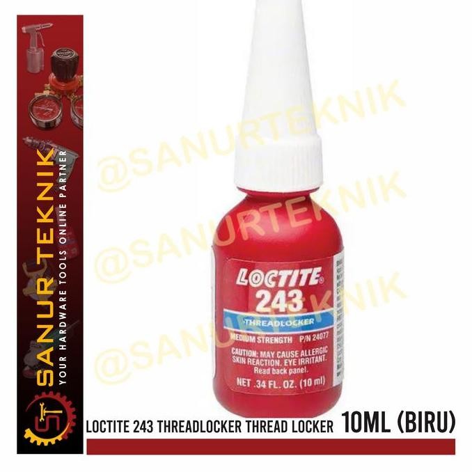 Loctite 243 Threadlocker 10ml - Lem Baut Kekuatan Sedang Warna Biru