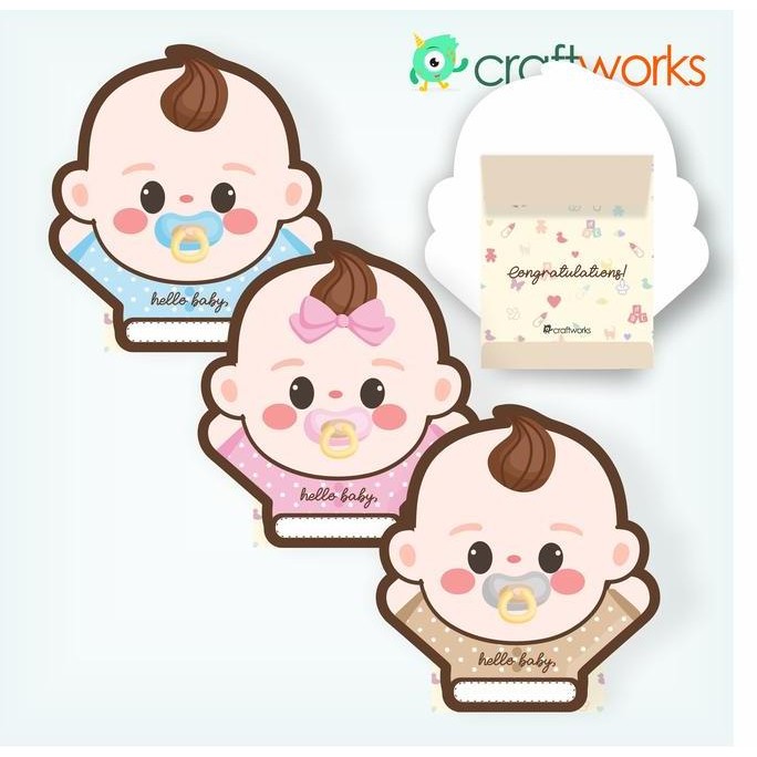 

*#*#*#] AMPLOP ANGPAO BABY NEW BORN UNIK - CUTTING BENTUK ISI 3 PCS