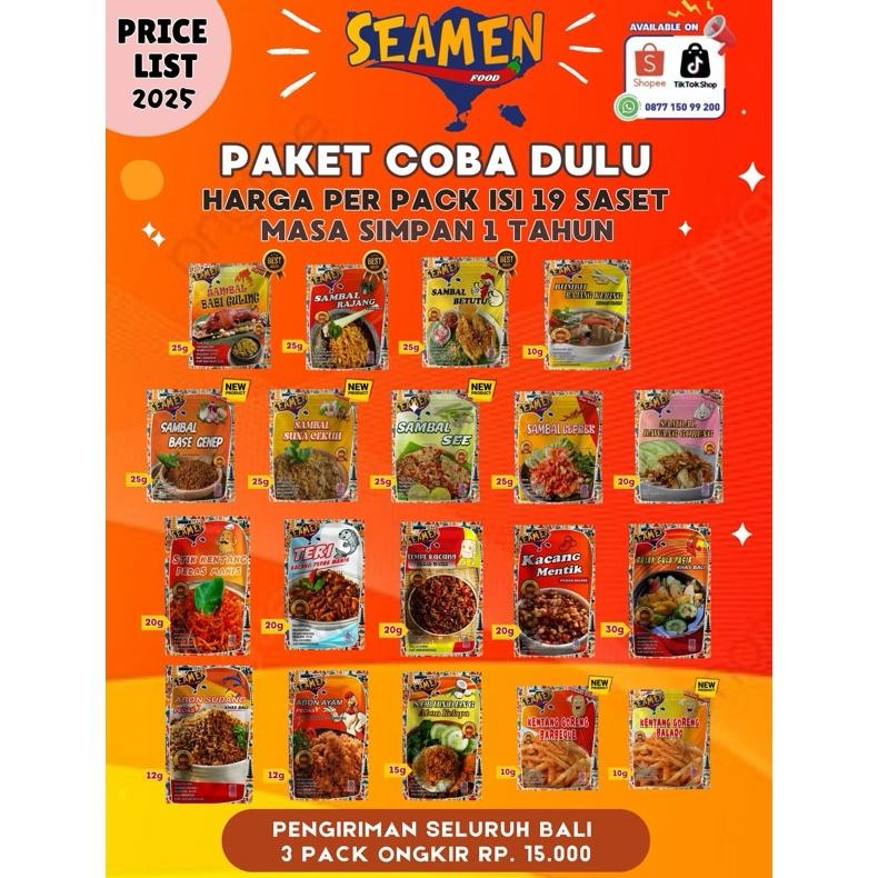 

SEAMEN FOOD - PAKET COBA DULU (Isi 19 VARIAN)