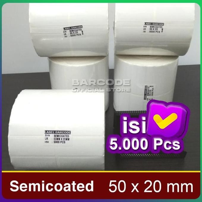 

Label Sticker Semicoated Kk 50X20Mm - 2 Line Label Bare Kertas