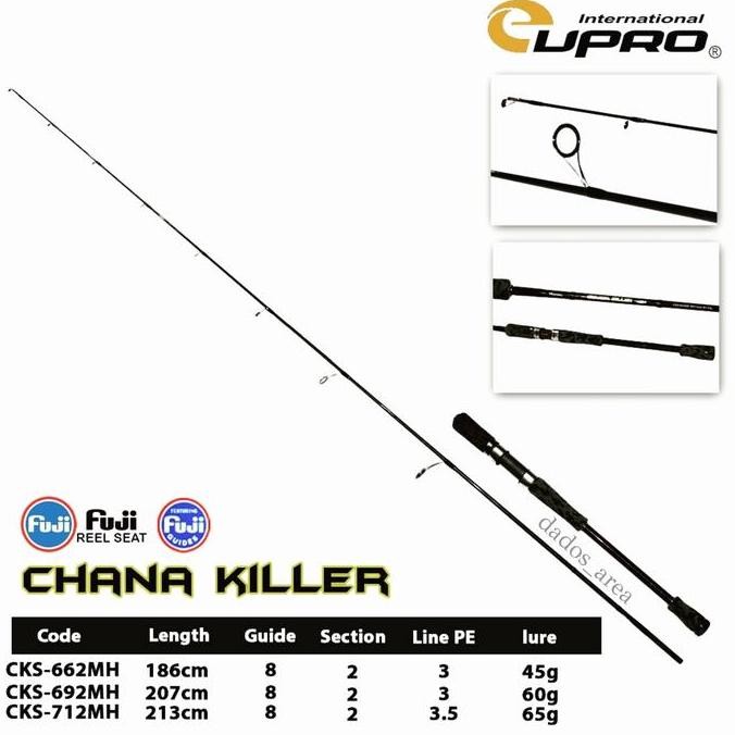 BARU Joran Eupro CHANNA KILLER CKS 662MH 692MH 712MH Spinning Rod
