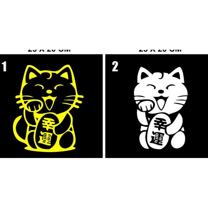 Promo stiker cutting kaca mobil kucing lucu COD