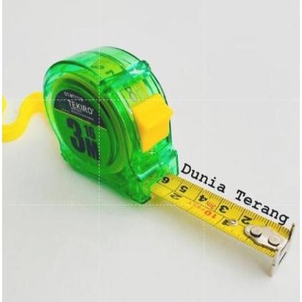 Meteran Rol Tekiro 3 M  5 M 7.5 M 10 M Transparan Hijau Abs Meteran Tekiro 3M 5M 7.5M 10M  Measureme