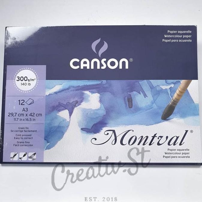 

Canson Montval Watercolor Paper A4 Isi 12 Lembar Ukuran 42 X 30 Cm